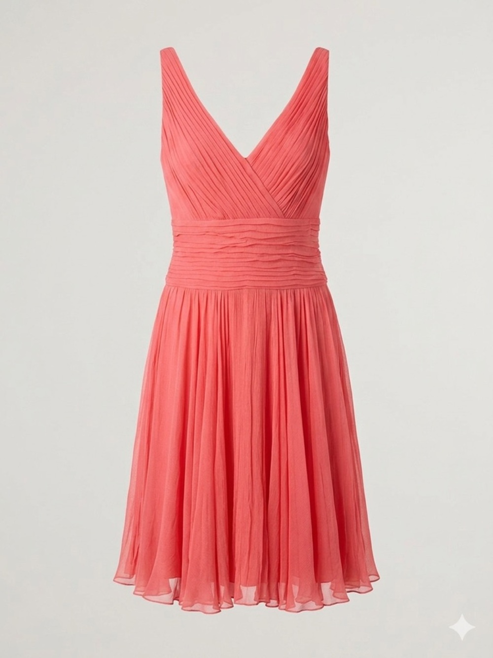 Tadashi Coral Silk Dress Size 8
